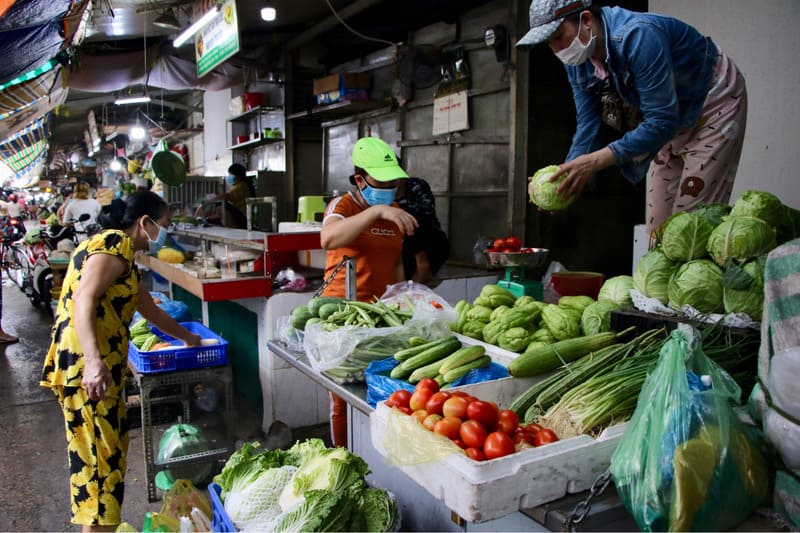 A traditional Saigon market