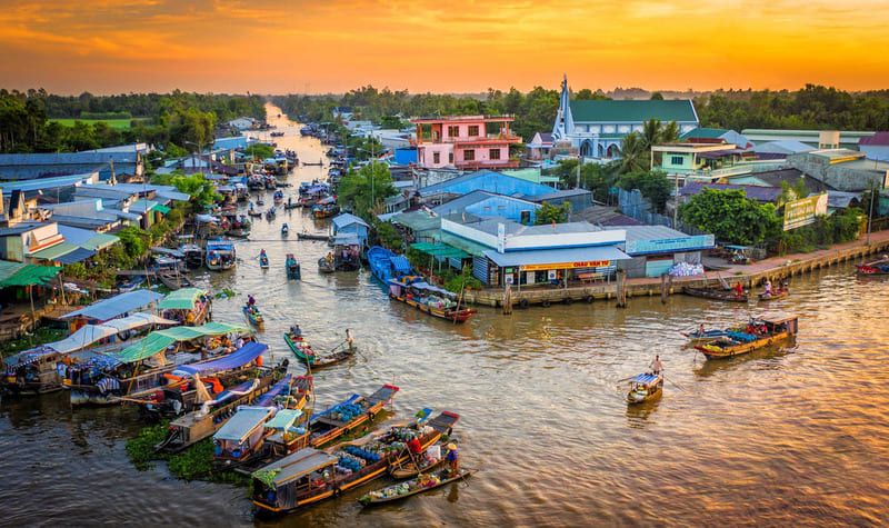 Mekong Delta floating market