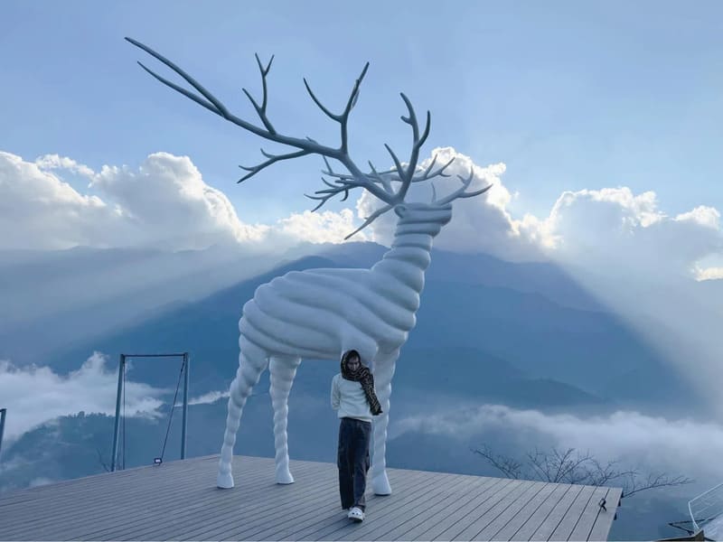 White Deer Sculpture