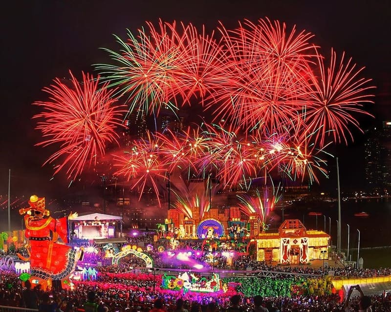 Fireworks light up Vietnam