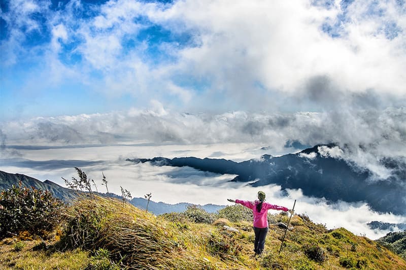 Trekking in the mountains