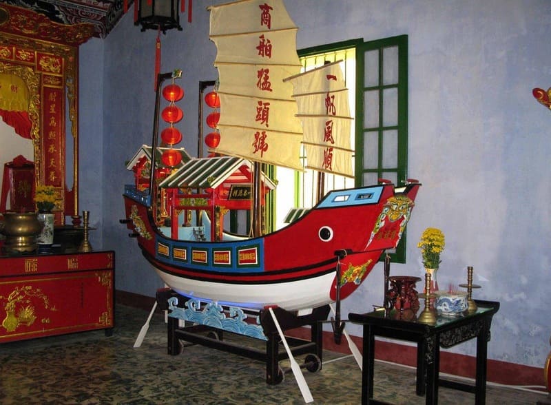 Wooden boat model