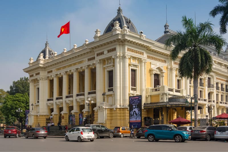 The Hanoi Opera House on Trang Tien Street