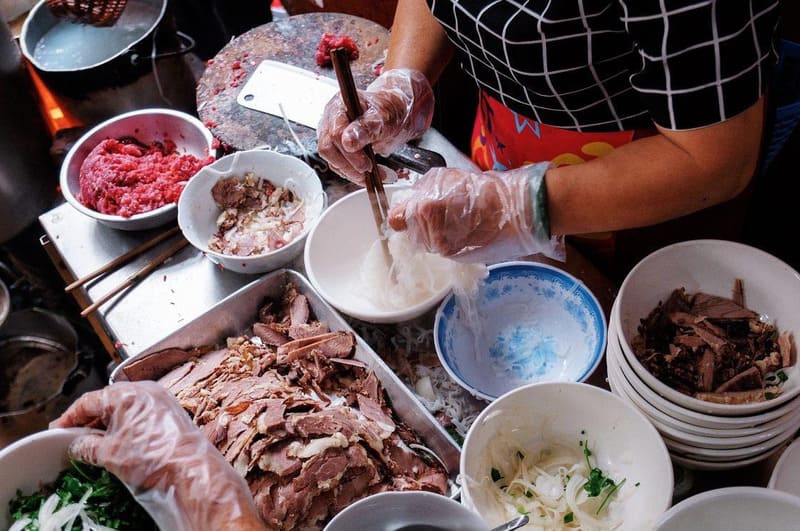 Fresh local food in Vietnam
