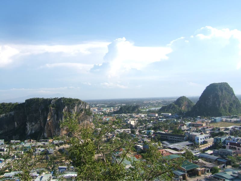 View of Marble Mountains