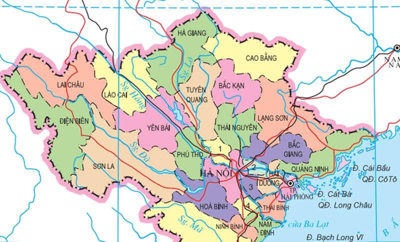 Map of Northern Vietnam