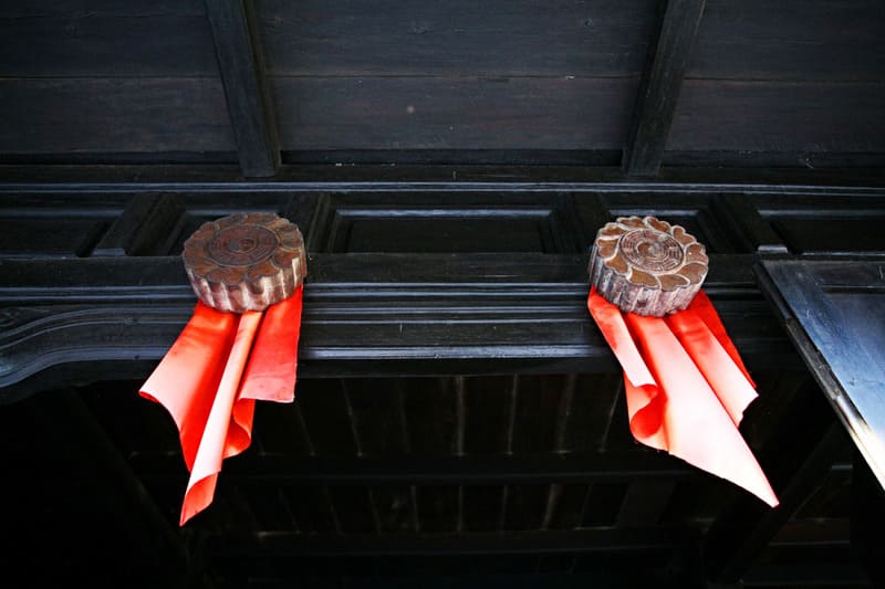 Traditional door eyes at Phung Hung Old House