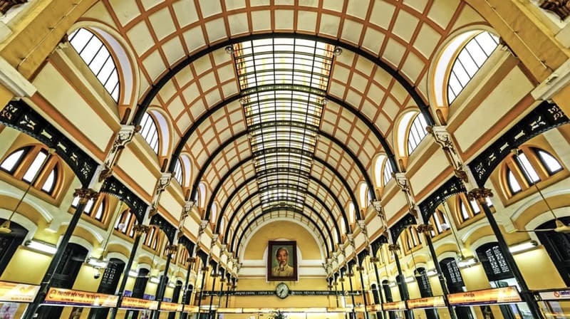 Inside of Saigon Central Post Office