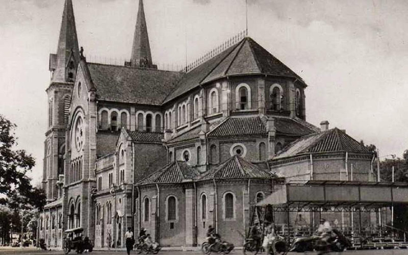Saigon Notre Dame Cathedral in 1945