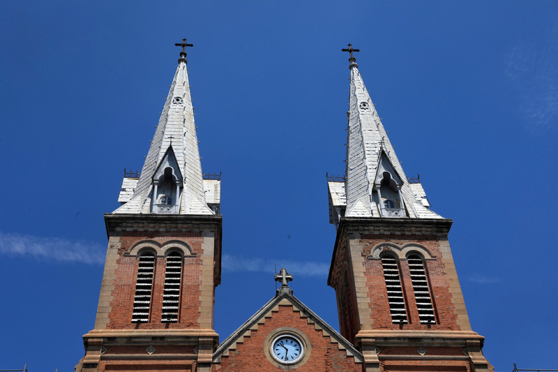 The twin bell towers of Notre Dame Cathedral