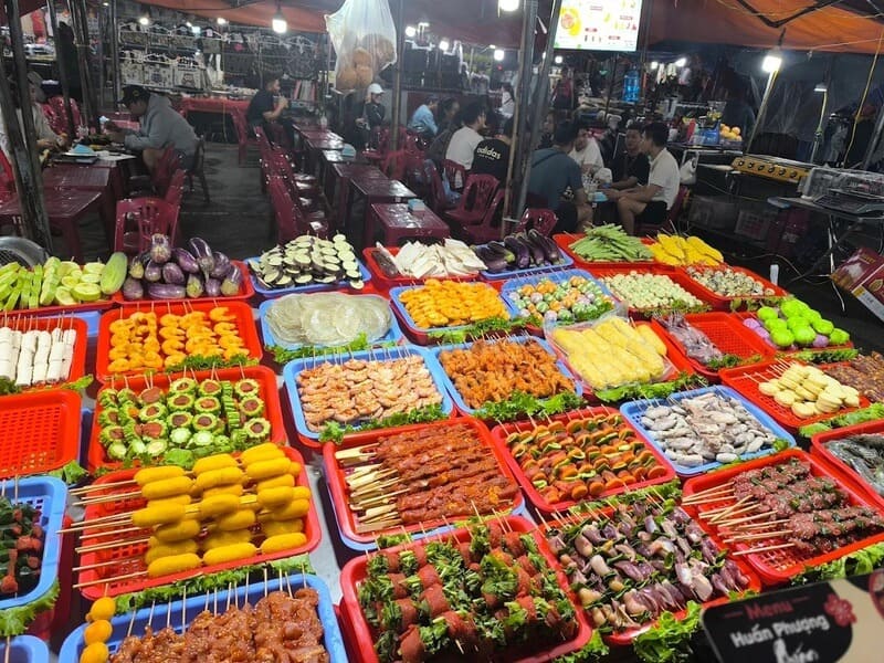 Grilled meat stall at Sapa Night Market
