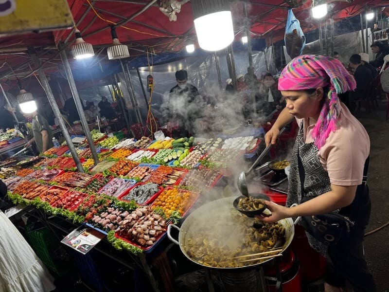 Food stalls at Sapa Night Market