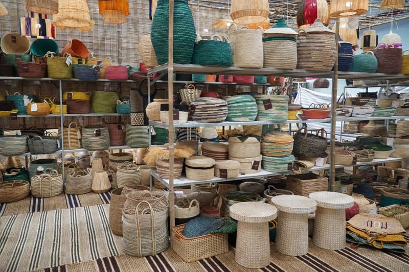 Handcrafted bamboo baskets and home decor