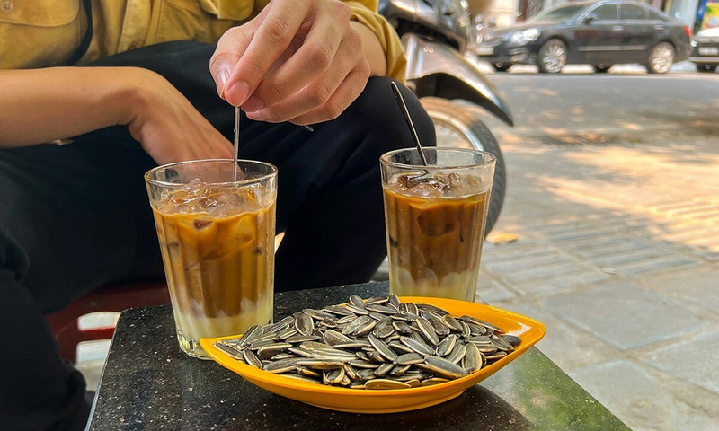 Vietnamese iced milk coffee