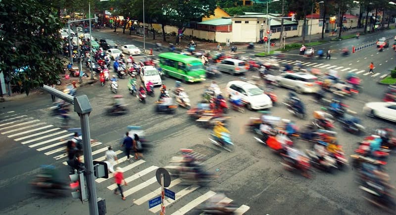 Crossing the street