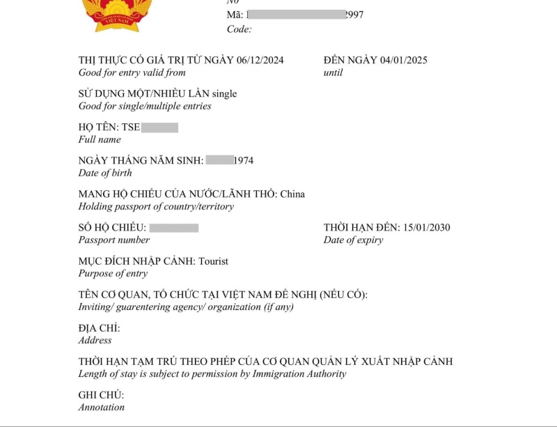 Vietnam e-Visa