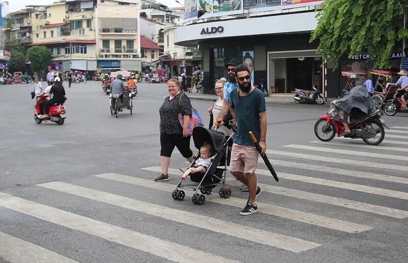 Crossing the street