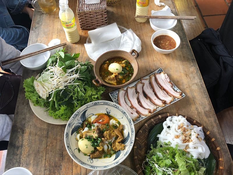 Signature dishes at My Quang Ba Mua