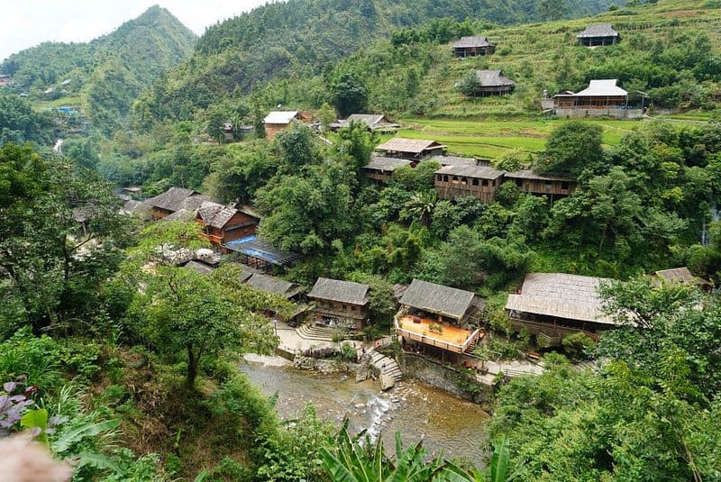 Traditional Hmong houses